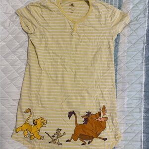 Disney Cream and White Striped Shirt